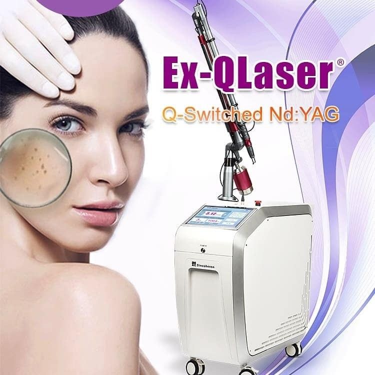 Medical Q Switched ND Yag Laser Tattoo Removal Machine 500mJ for Vascular Removal