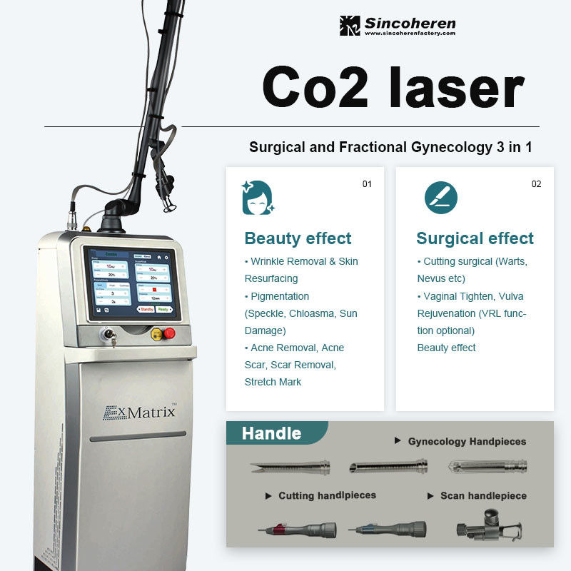 0.5mm Spot Laser Skin Resurfacing Machine 40W with 12.1 inch LCD Screen