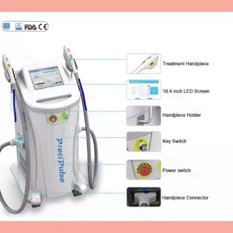 2 In 1 IPL Laser Hair Removal Equipment 560-1200nm ISO9001 Approved
