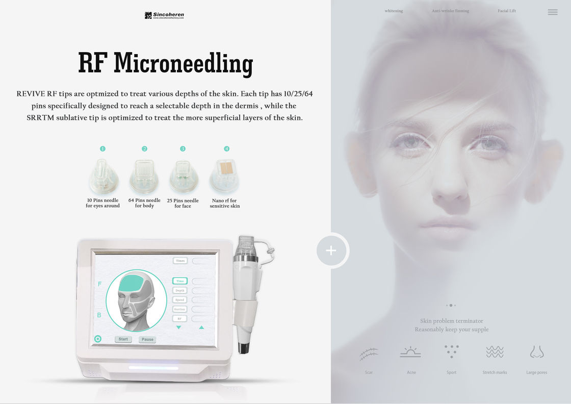 Face Lifting RF Microneedling Machine Skin Firmness grey No Insulation Plating