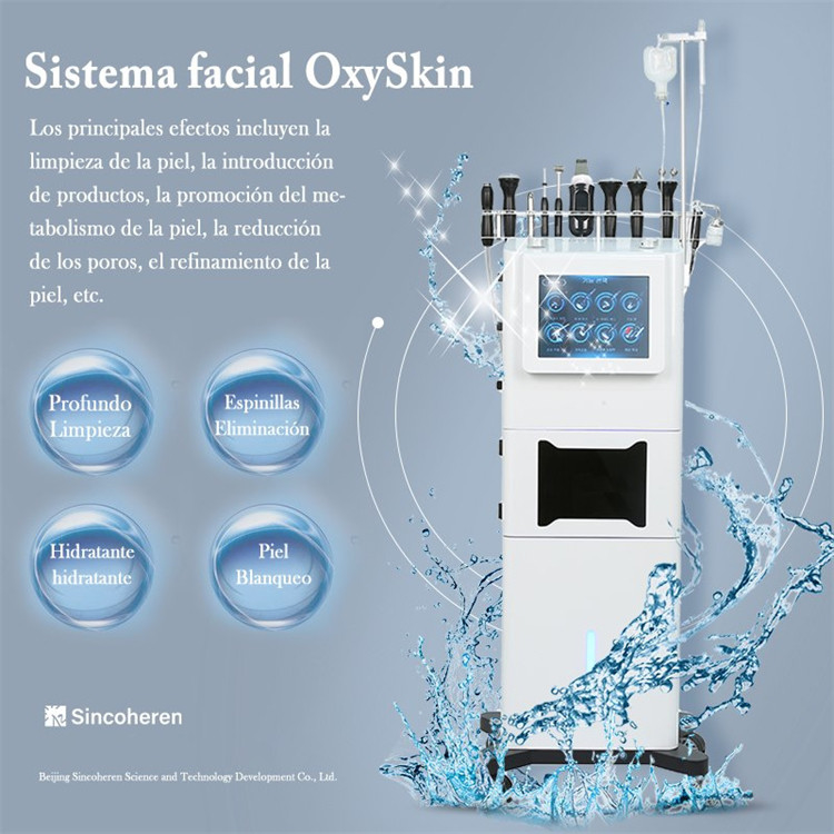 Women Facial Clean 6 In 1 Hydrodermabrasion Machine 10.4 Inch Screen Sincoheren